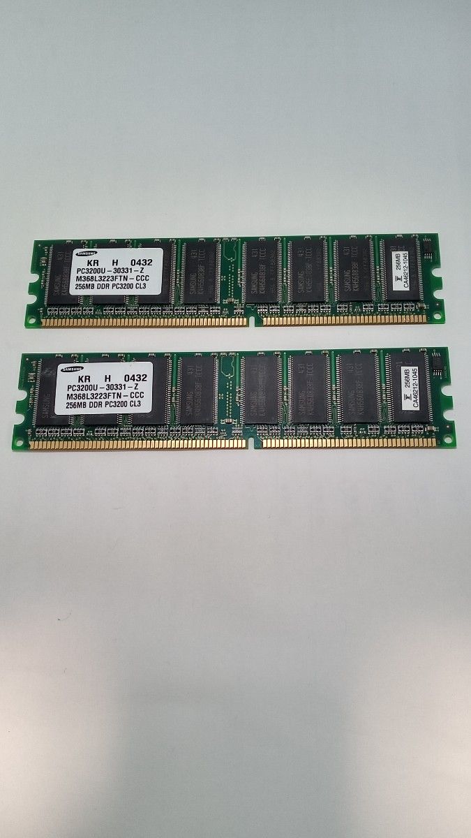 PC3200U-30331-Z 256MB 2枚　デスクトップ DDR