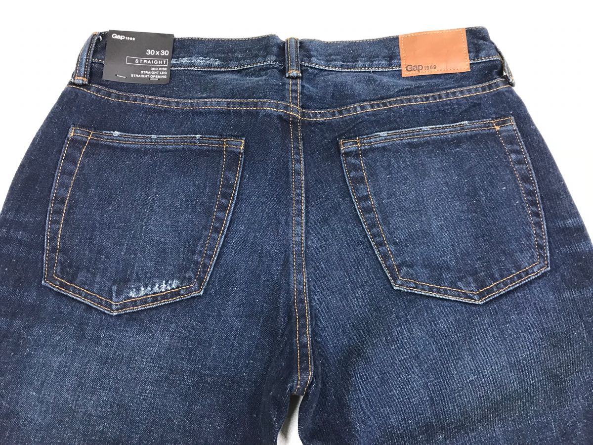 ●ＧＡＰ●新品●ウエスト79X股下81cm●デニム●ギャップ●ストレート●ジーンズ●ダメージ加工●定価10900円●1-1_画像5