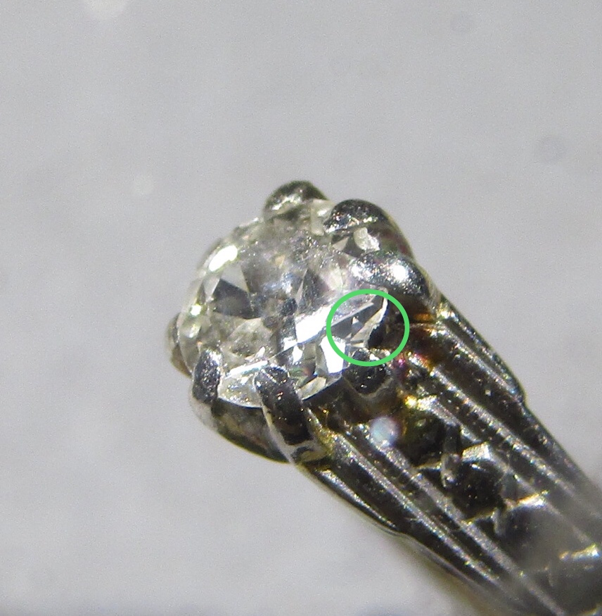 ☆ ビンテージ ダイア リング ０，３CT. １８KYG_画像7