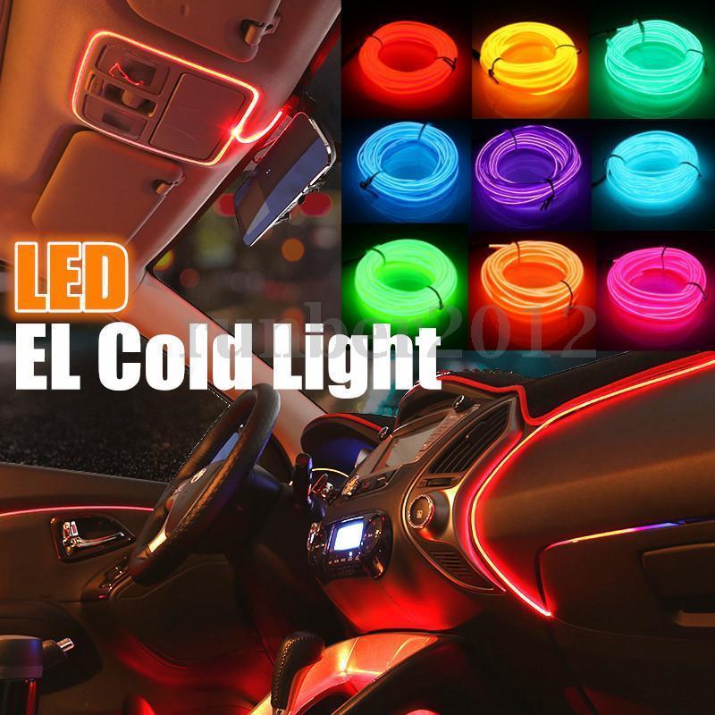 [ cigar socket power supply attached ] have machine EL tape ice blue DC12V car accessory neon tape neon molding LED tape .. combination .*