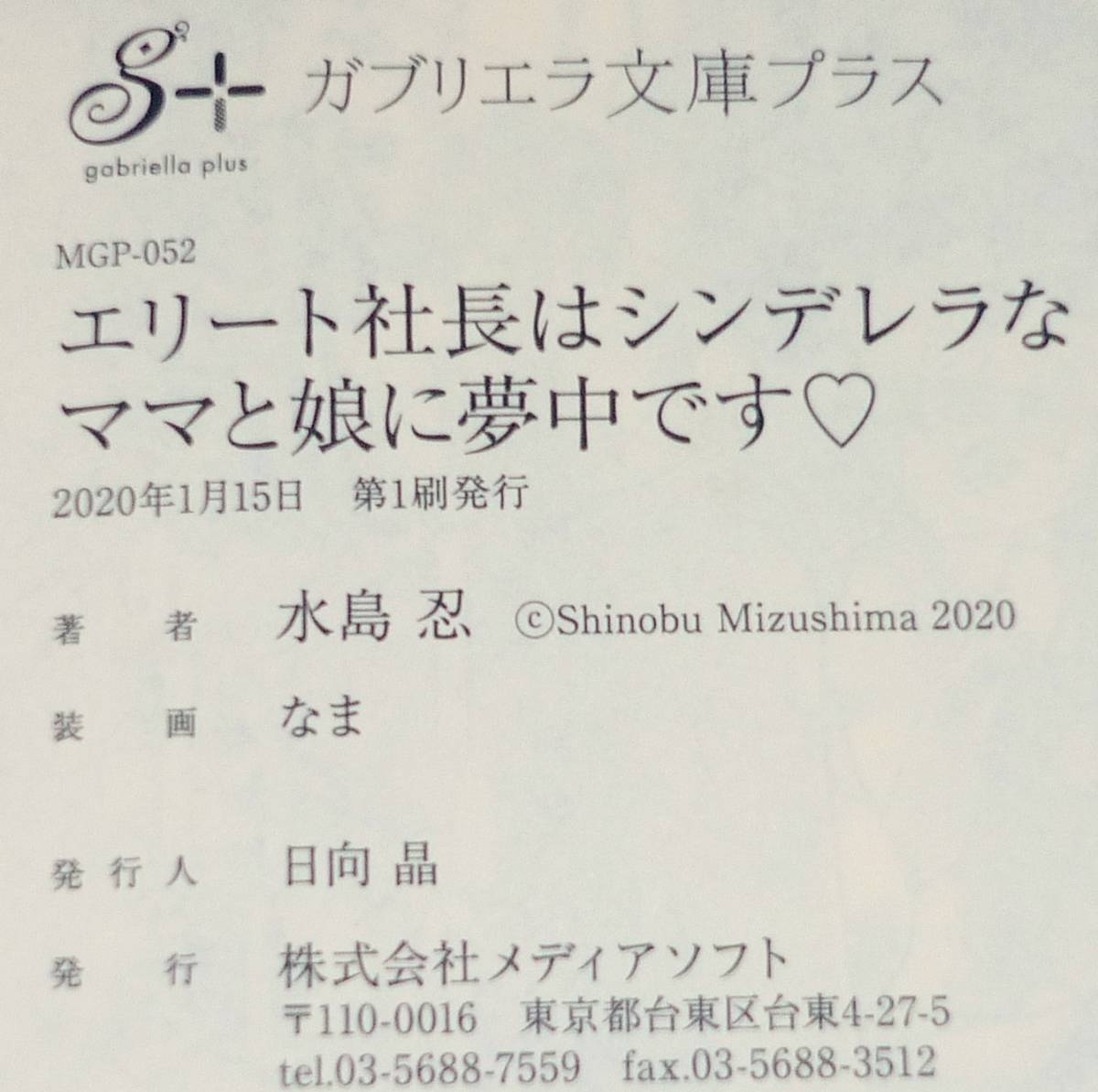 エリート社長はシンデレラなママと娘に夢中です ※SSペーパー付き　(ガブリエラ文庫プラス) 文庫 ★水島 忍 (著),【060】_画像3