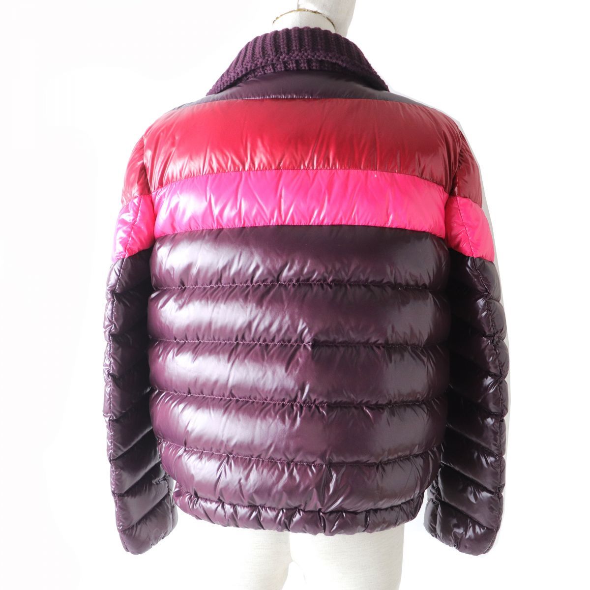 極美品△18-19AW MONCLER モンクレール ALBATROS アルバトロス ハイネック ダウンジャケット/アウター レディース バーガンディ 1 冬物◎_画像3
