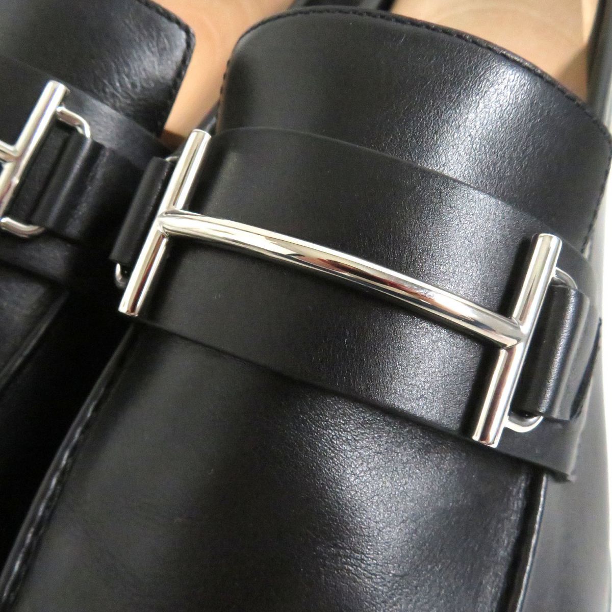 極美品□HERMES/エルメス Hロゴ/シルバー金具 Uチップ ローファー