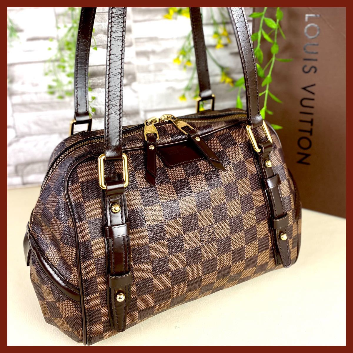 a512 Louis Vuitton 1円☆美品☆ ダミエ リヴィントンPM ハンドバッグ