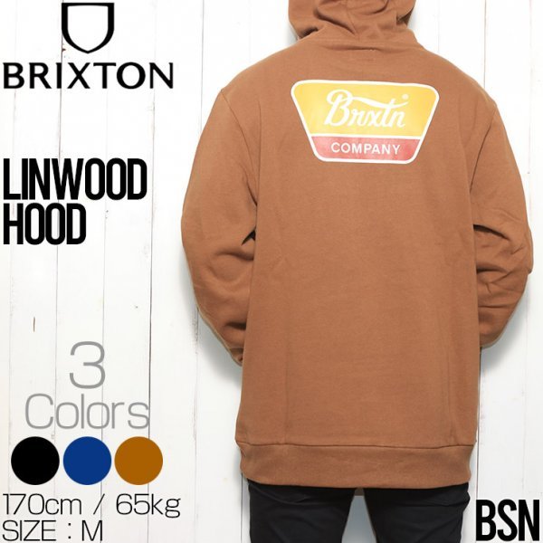 【送料無料】プルオーバーパーカー フーディ BRIXTON ブリクストン LINWOOD HOOD 22337 BSN　 Lサイズ