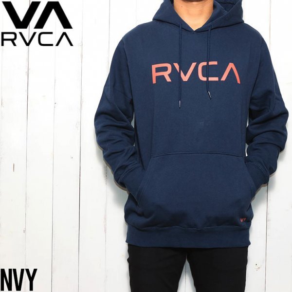 【送料無料】RVCA ルーカ BIG RVCA HOODIE プルオーバーパーカー フーディ　 NVY XXLサイズ