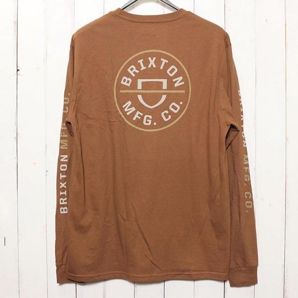 【送料無料】ロングスリーブTシャツ ロンT BRIXTON ブリクストン CREST L/S TEE 16251　BSB　 XLサイズ_画像2