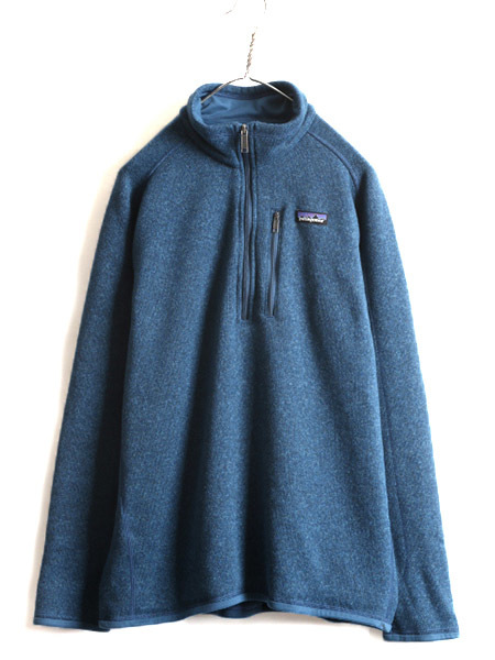 17年製 ■ パタゴニア ベターセーター 1/4 ジップネック メンズ L / 古着 Patagonia フリース ジャケット プルオーバー ジャンパー ブルー