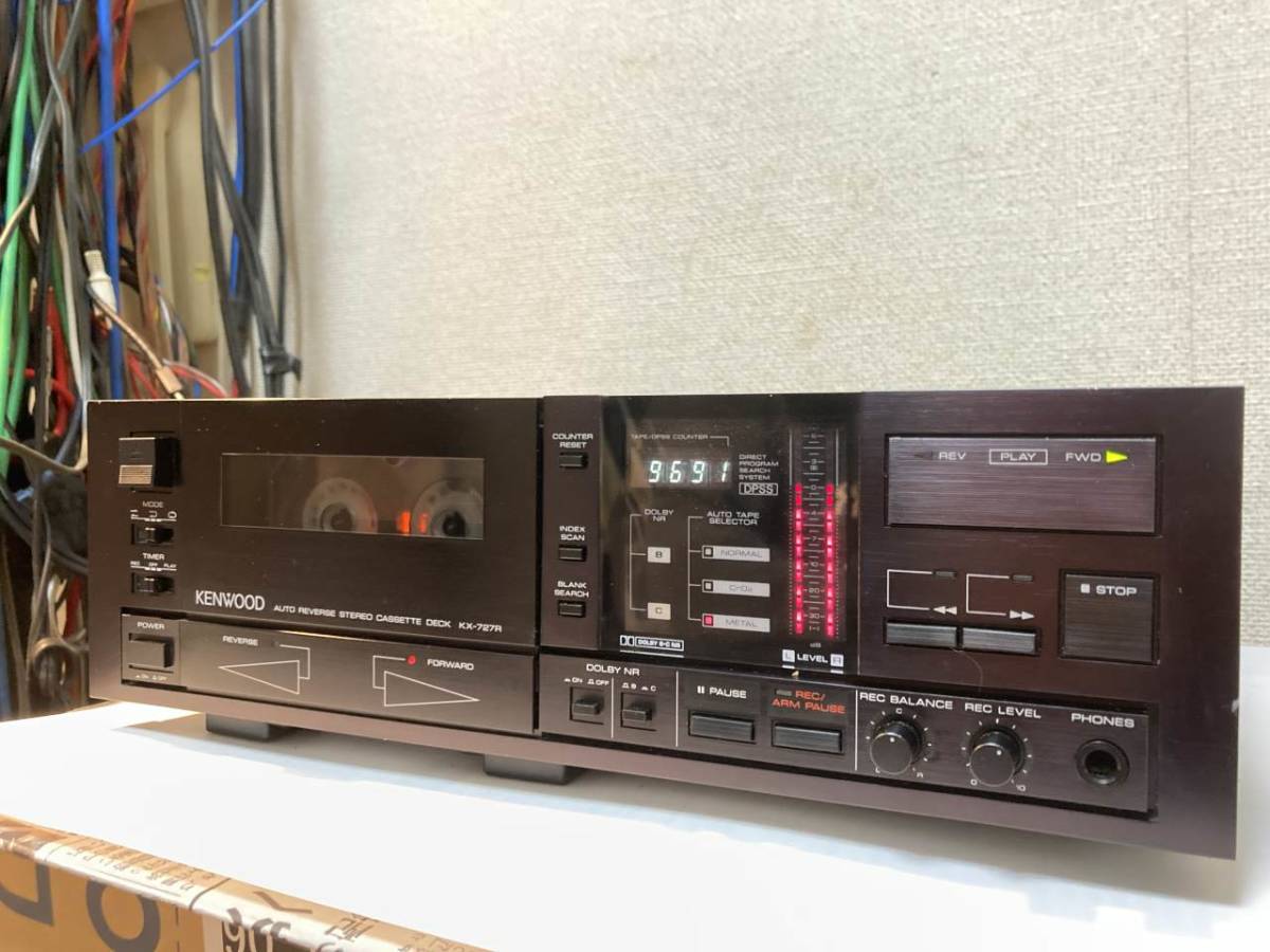 再生OK KENWOOD KX-727R カセットデッキ 3モーター駆動 DOLBY B 再生OK KENWOOD KX-727R カセットデッキ 3モーター駆動 DOLBY B