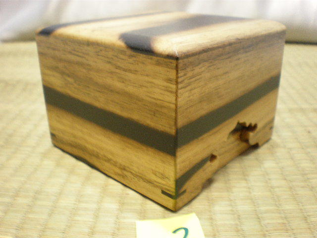 2, shogi piece box, rare . tree, black persimmon piece box, case 