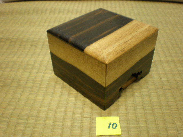 10, shogi piece box, rare . tree, black persimmon piece box, case 