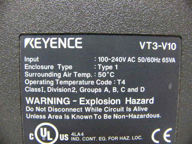 定番NEW ヤフオク! - 現状品 Keyence VT3-V10 10型 VGA TFTカラー タ