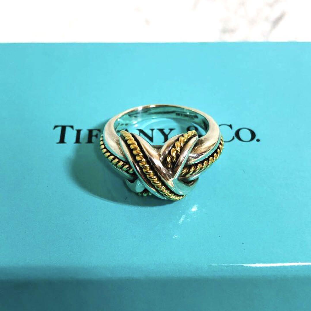 Tiffany ゴールド750 シルバー925 リング サイズ7.5 | noonanwaste.com