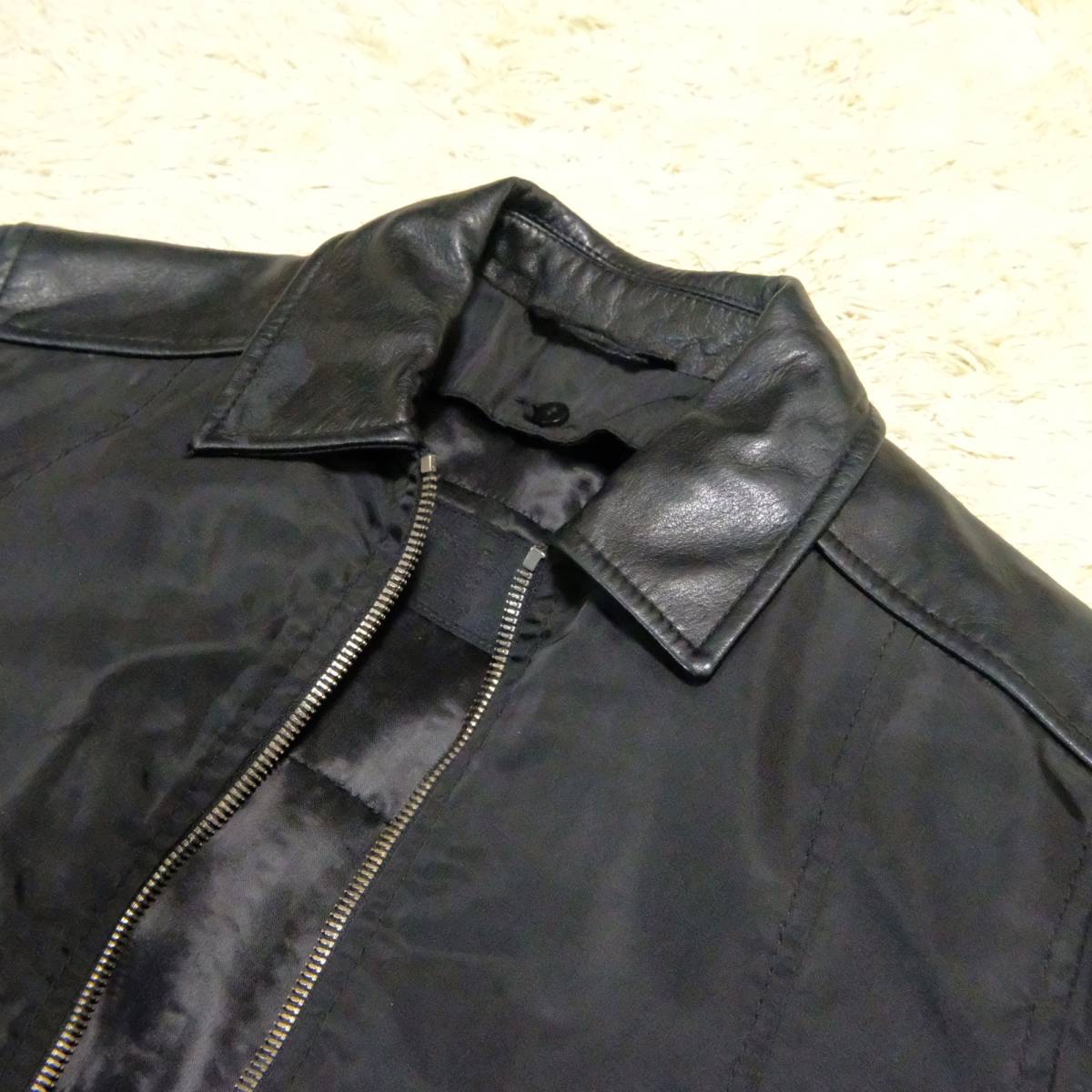 セール! PRADA ナイロン・レザーのコンビ ジャケット | www.tegdarco.com