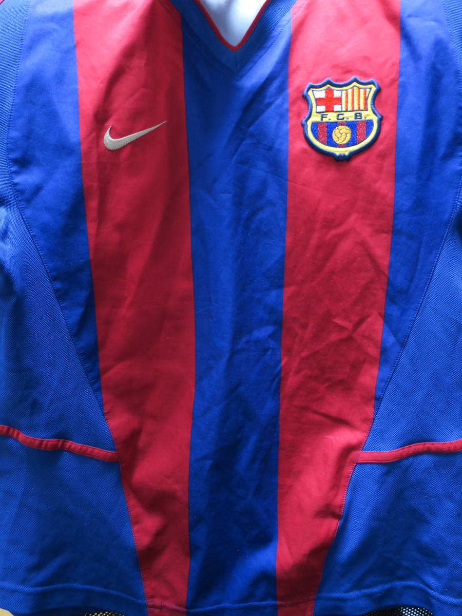バルセロナ 02-03 ホーム ユニフォーム ジュニアL 150-160cm ナイキ NIKE Barcelona サッカー シャツ 子ども キッズ_画像4