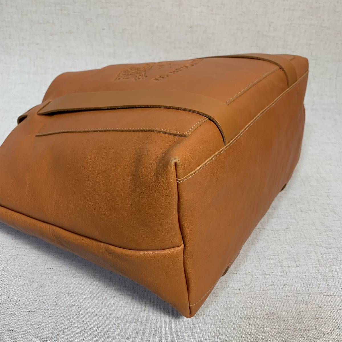 412B56|美品|イルビゾンテ トートバッグ 本革 茶 ビッグロゴ