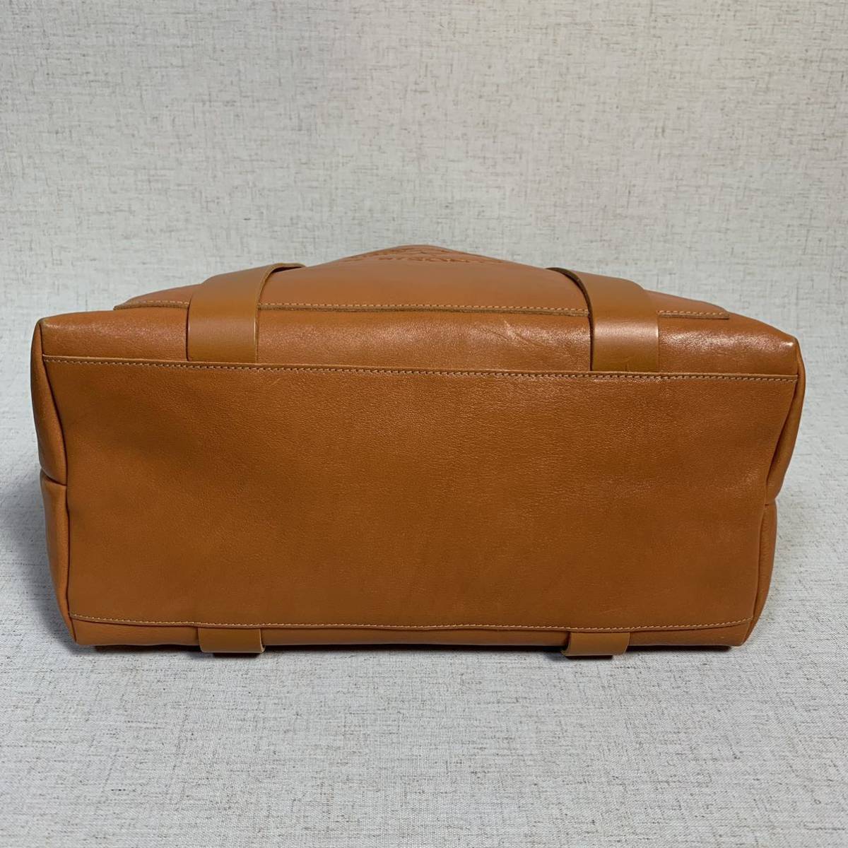412B56|美品|イルビゾンテ トートバッグ 本革 茶 ビッグロゴ