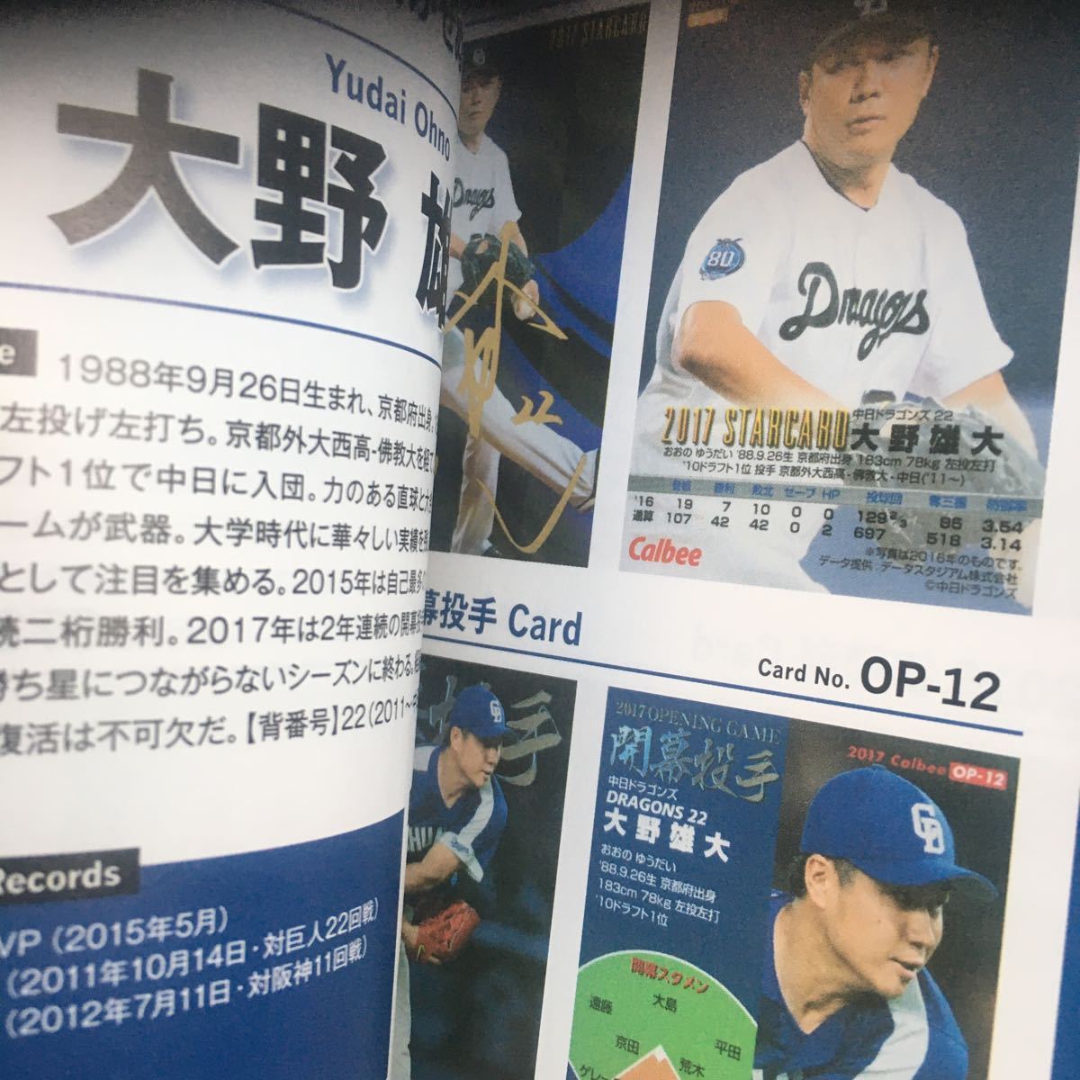 *book@ baseball [ Professional Baseball chip s card illustrated reference book Chunichi Dragons ]2018 year issue .. Yamamoto now Nakamura . see flat rice field Ooshima . edge . tree .. Yamazaki forest . Komatsu Suzuki small .. Oono 
