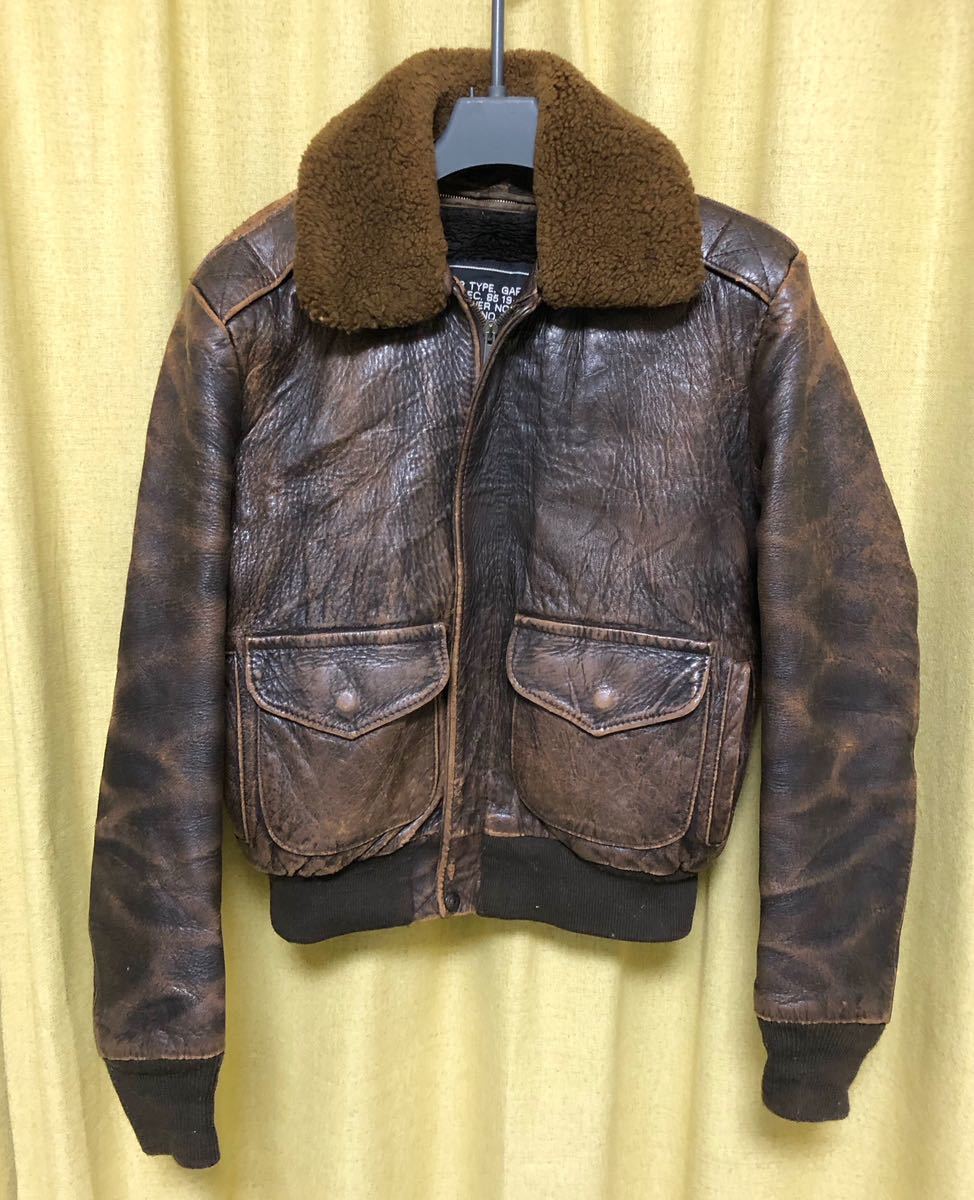 schott ショット G-1 襟ボア ライナー レザージャケット 40 黒