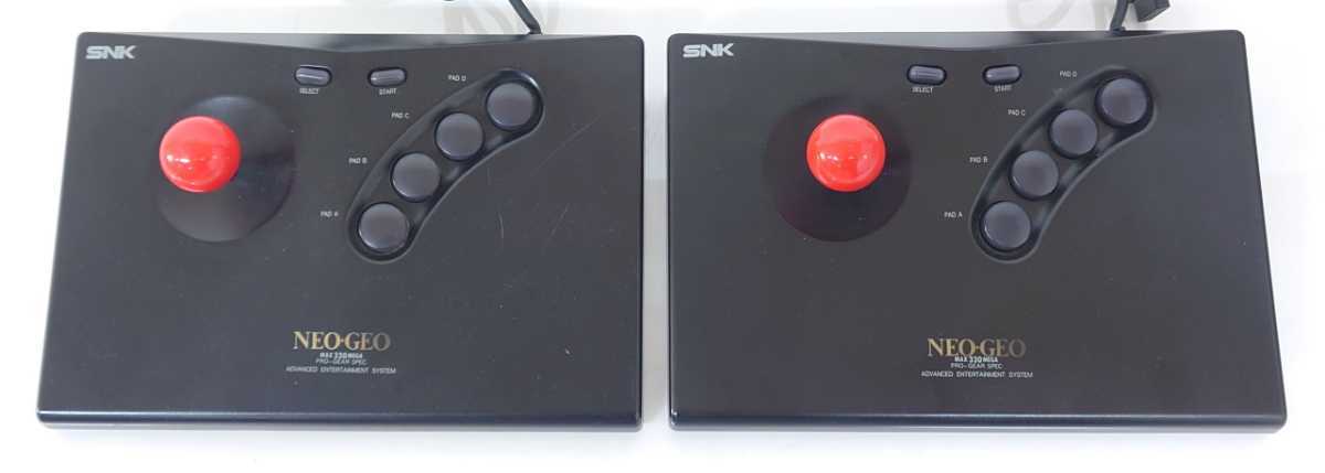 【BK-1715】 NEOGEO MAX 330 MEGA 本体 PRO-GEAR SPEC コントローラー 2点 セット レトロ ゲーム アーケード スティック 付属品有り 動作OKの画像7