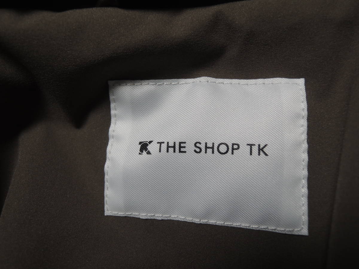 THE SHOP TK　タケオキクチ 中綿 ステンカラーコート 保温中綿 撥水　Ｌ　セージグリーン　新品タグ付き_画像5