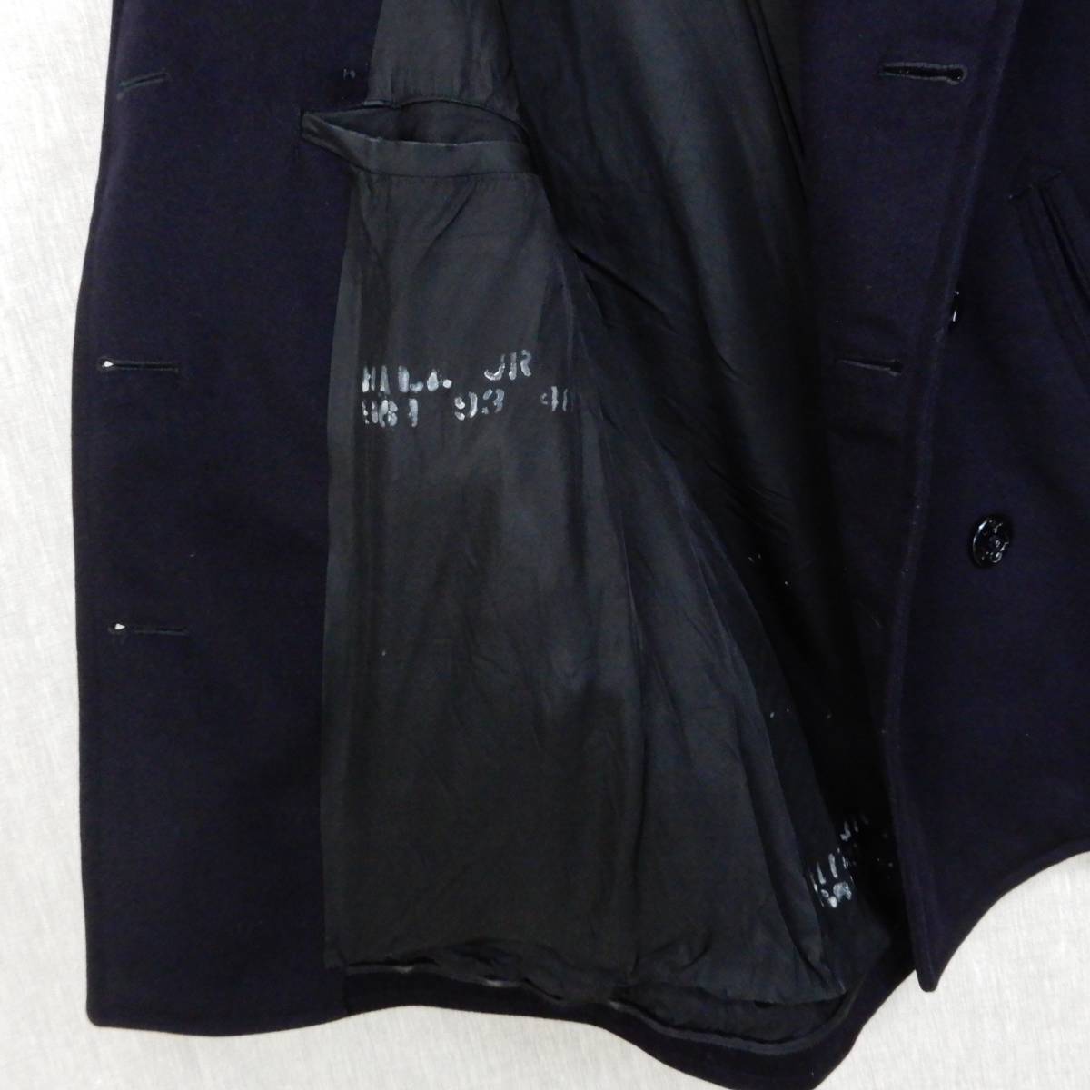 US NAVY P-COAT 1960s Size About36 Vintage アメリカ海軍 ピーコート 1960年代 サイズ36位 ヴィンテージ 米軍実物 グッドコンディション_画像9