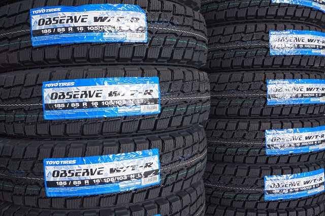 【店頭在庫 即納可能】【4本】22年製 185/85R16 105/103N LT トーヨー オブザーブ TOYO OBSERVE WTR WT-R 国産 スタッドレスタイヤ_画像1