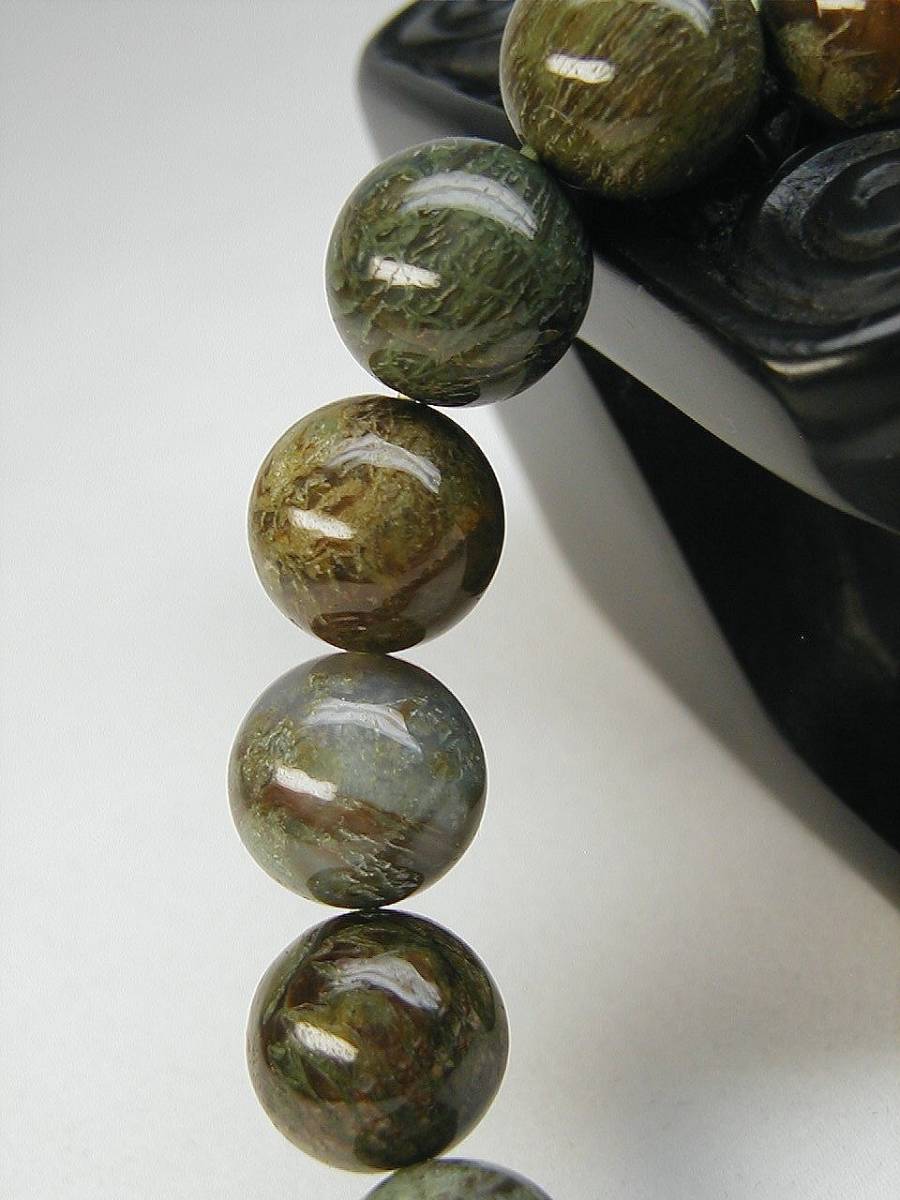 ♪即決【壽】直径12.9mm天然最高AAA級極品特大粒トルコ石緑松石ブレスの画像3
