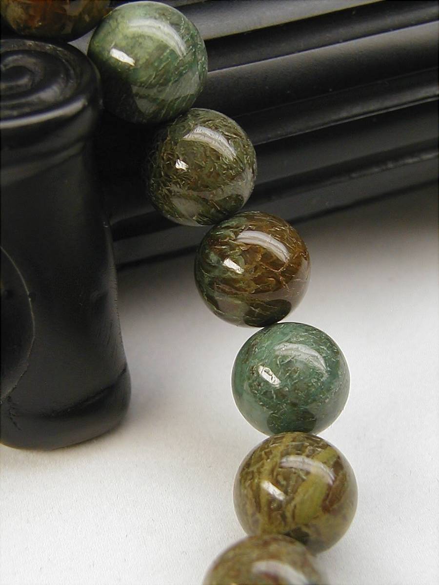 ♪即決【壽】直径12.9mm天然最高AAA級極品特大粒トルコ石緑松石ブレスの画像5