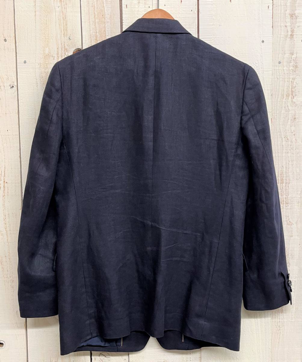 J.PRESS J Press *linen flax made tailored jacket blaser *9 size * navy single no- vent .. simple Basic 