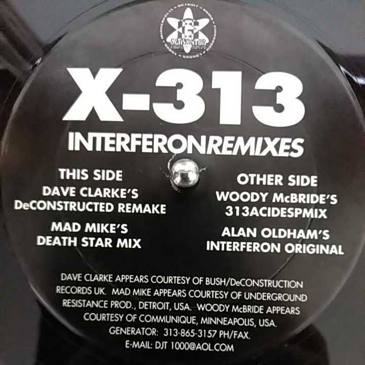 12inch US盤/X-313 INTERFERON REMIXES_画像2