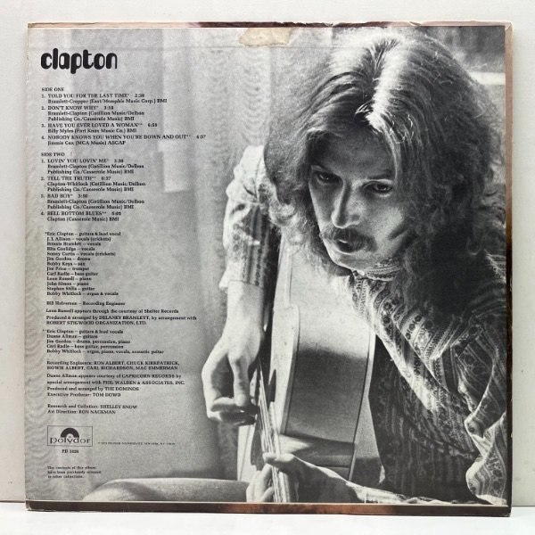 良好盤!! USオリジナル 赤ラベ ERIC CLAPTON Clapton ('73 Polydor) エリック・クラプトン 名曲群を味わえる珠玉のコンピ Compilation, LP_画像2