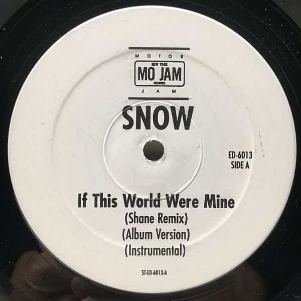 【アダルトムードなR&Bテイスト】美盤!! USオリジナル SNOW If This World Were Mine / Mash Up Da Nation ('97 Motor Jam) 12インチ_画像1