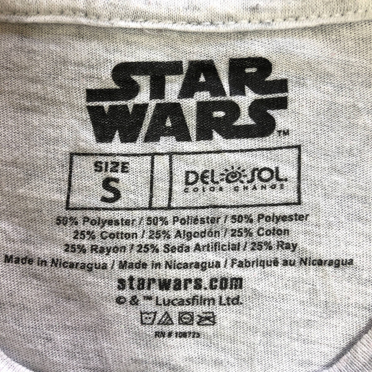 USA 古着 半袖 Tシャツ スターウォーズ STAR WARS ダースベイダー ストームトルーパー グレー メンズS BA0541_画像8