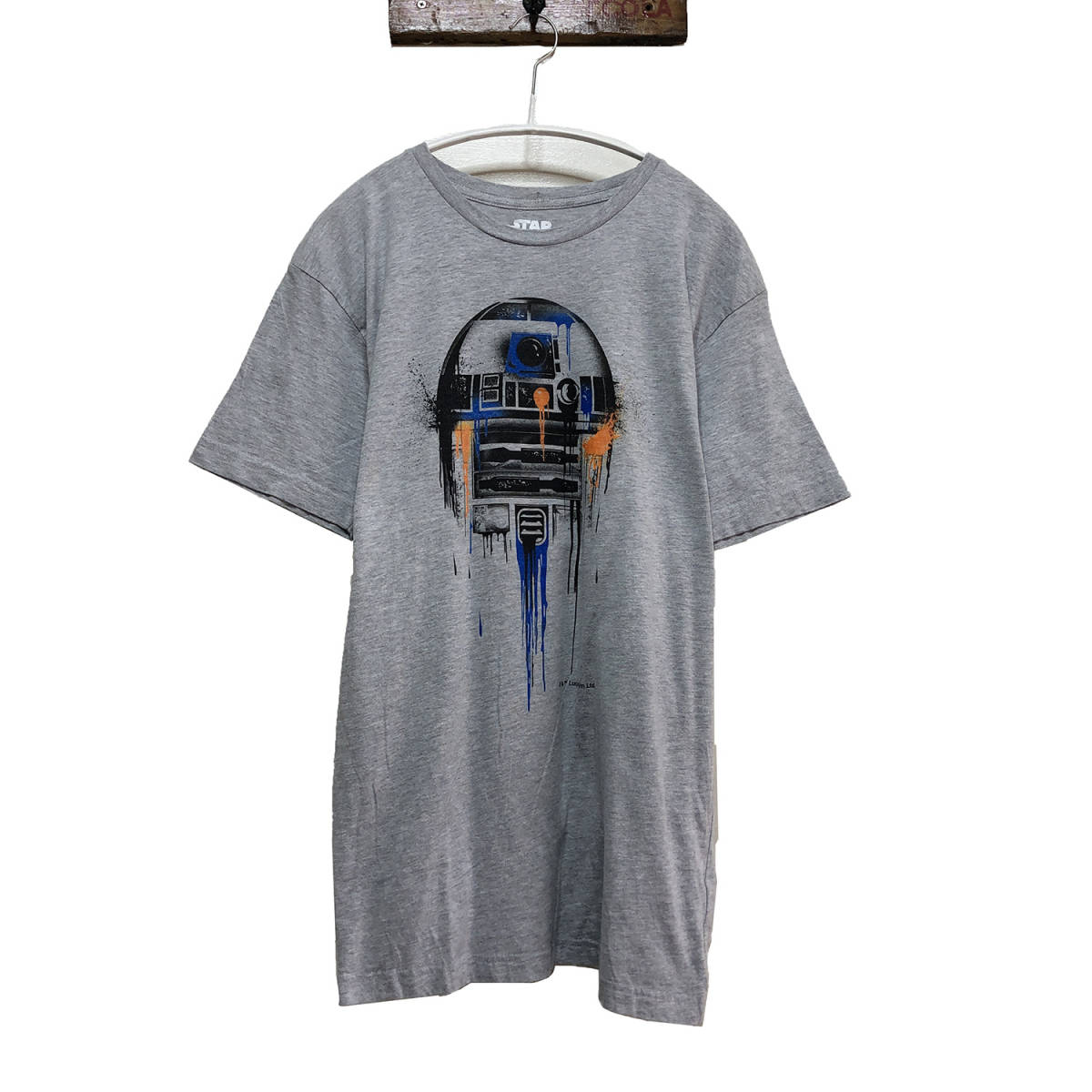 USA 古着 半袖 Tシャツ スターウォーズ STAR WARS R2-D2 グレー メンズM 古着卸 激安 BA0568_画像1