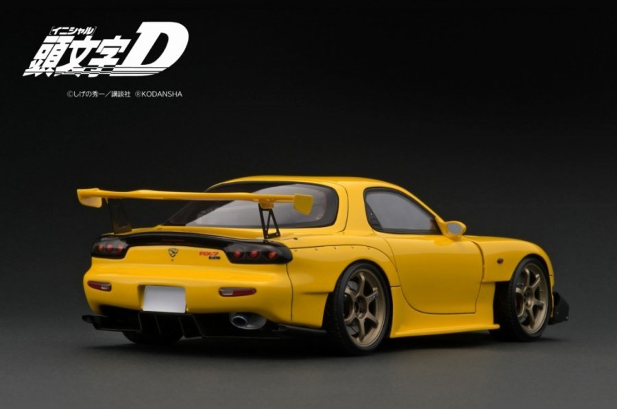 ☆1/18 マツダ RX-7 FD3S イエロー 頭文字D 高橋啓介 IG2868