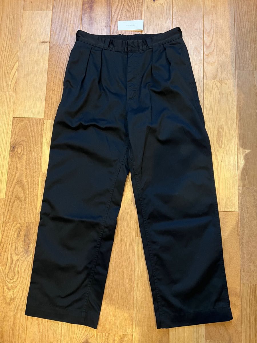 nanamica ナナミカ SUCF154 ブラック 32 ワイドチノパンツ nanamica ナナミカ SUCF154 ブラック 32 ワイドチノパンツ