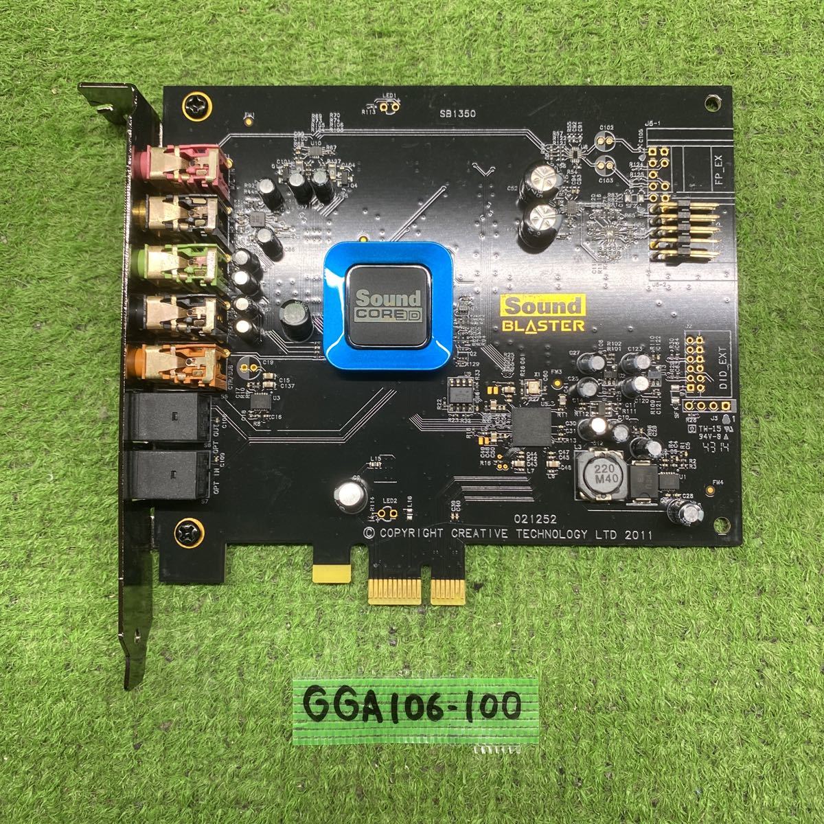 GGA106-100 激安 サウンドカード Creative Labs Sound Blaster Recon3D THX PCI-e SB1350 通電.認識のみ確認 ジャンク 同梱可能の画像1