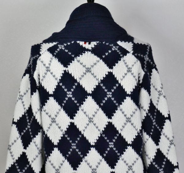 20AW THOM BROWNE. トムブラウン ARGYLE INTARSIA SHAWL CARDIGAN アーガイル カシミヤ ローゲージ ニット カーディガン 3 b6251_画像8