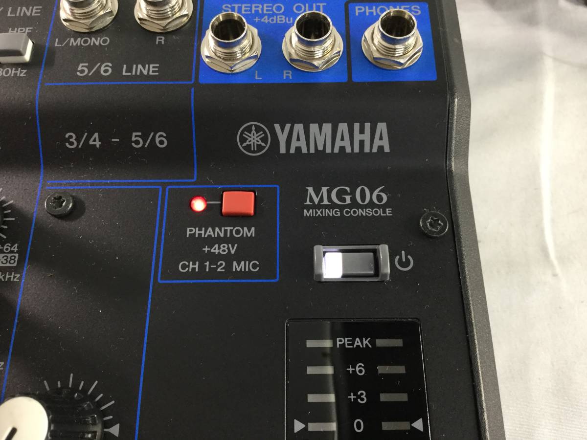【825】2023.1.24.103 YAMAHA ヤマハ アナログミキサー MG06X PA機器 オーディオ機器 中古の画像3