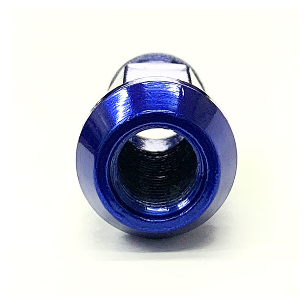 ホイールナット サイズ 48mm M12×P1.5 ホイール ナット ロックナット 種類 スチール 貫通ナット 20個 ブルー 送料無料_画像2