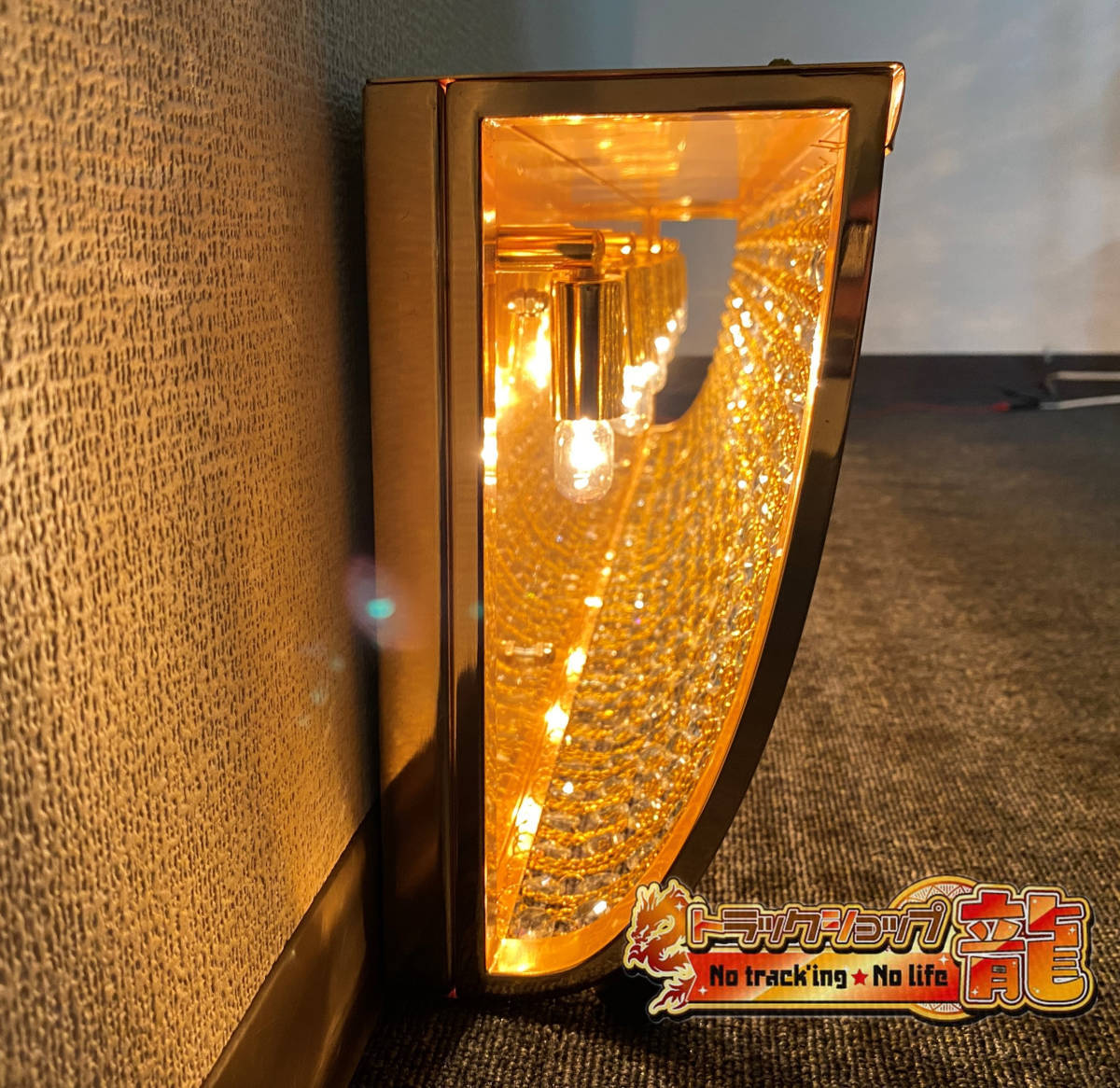 1 jpy ~ translation have goods! high type width 120cm Niagara chandelier light Gold plating crystal beads deco truck art truck retro C1660S
