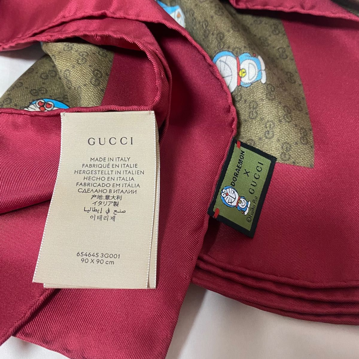 最終価格【新品&希少】GUCCI&ドラえもん コラボ フローラ スカーフ90