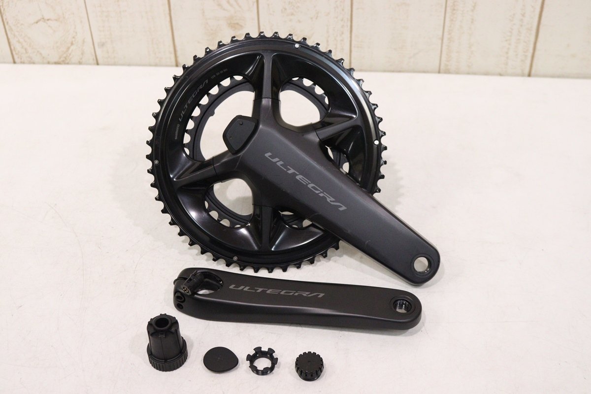 柔らかな質感の SHIMANO FC-R8100-P クランク チェーンリングなし