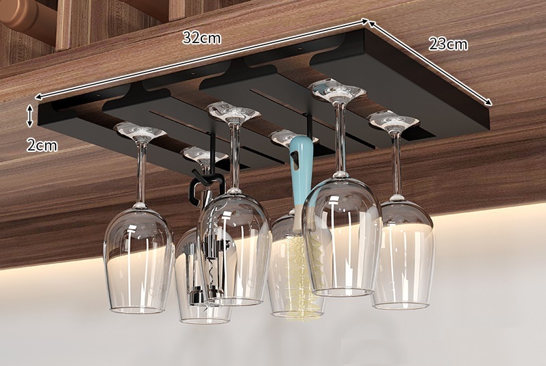  thin type wine glass holder * wine glass hanger hanging lowering 3 ream ground . measures dry drainer 