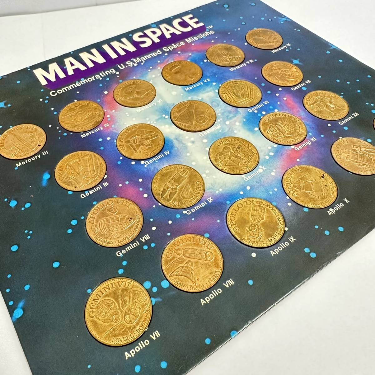 ボタニカルキャンドル バラ かすみ草 NASA ブロンズコイン 10枚セット