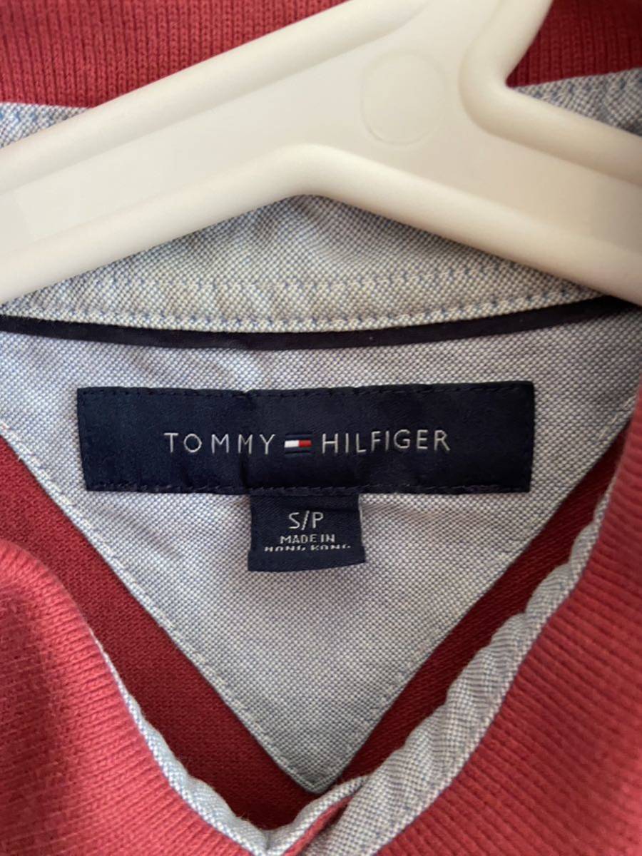 【送料無料】中古 TOMMY HILFIGER トミーヒルフィガー ポロシャツ レッド サイズS/P_画像3