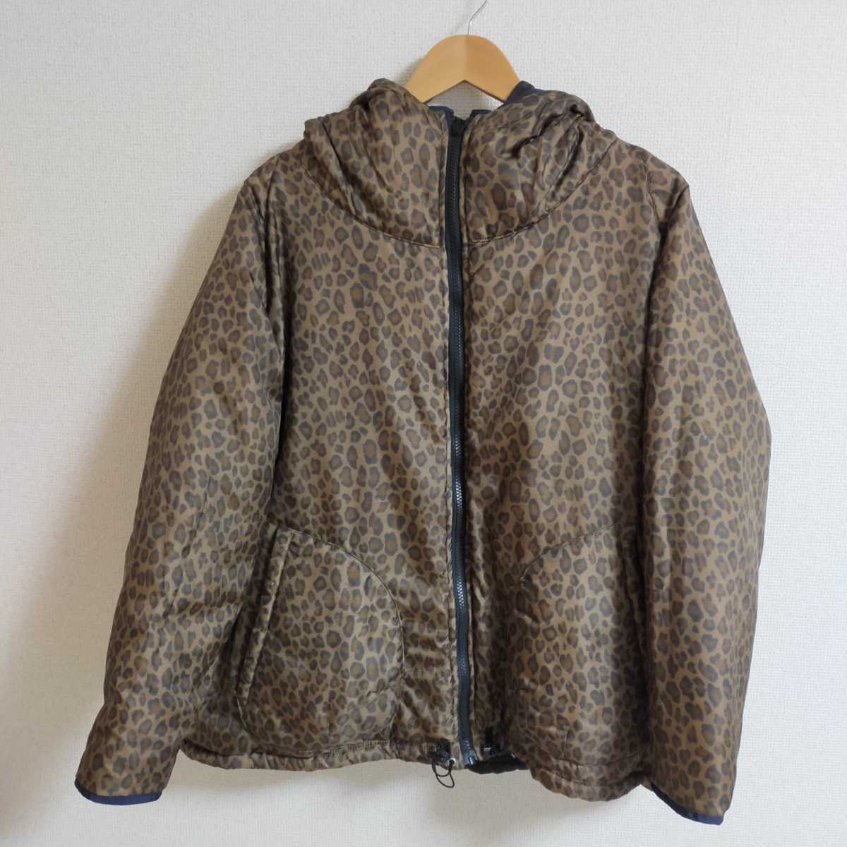 melple メイプル Flanklin Hoodie リバーシブル レオパード ナイロン