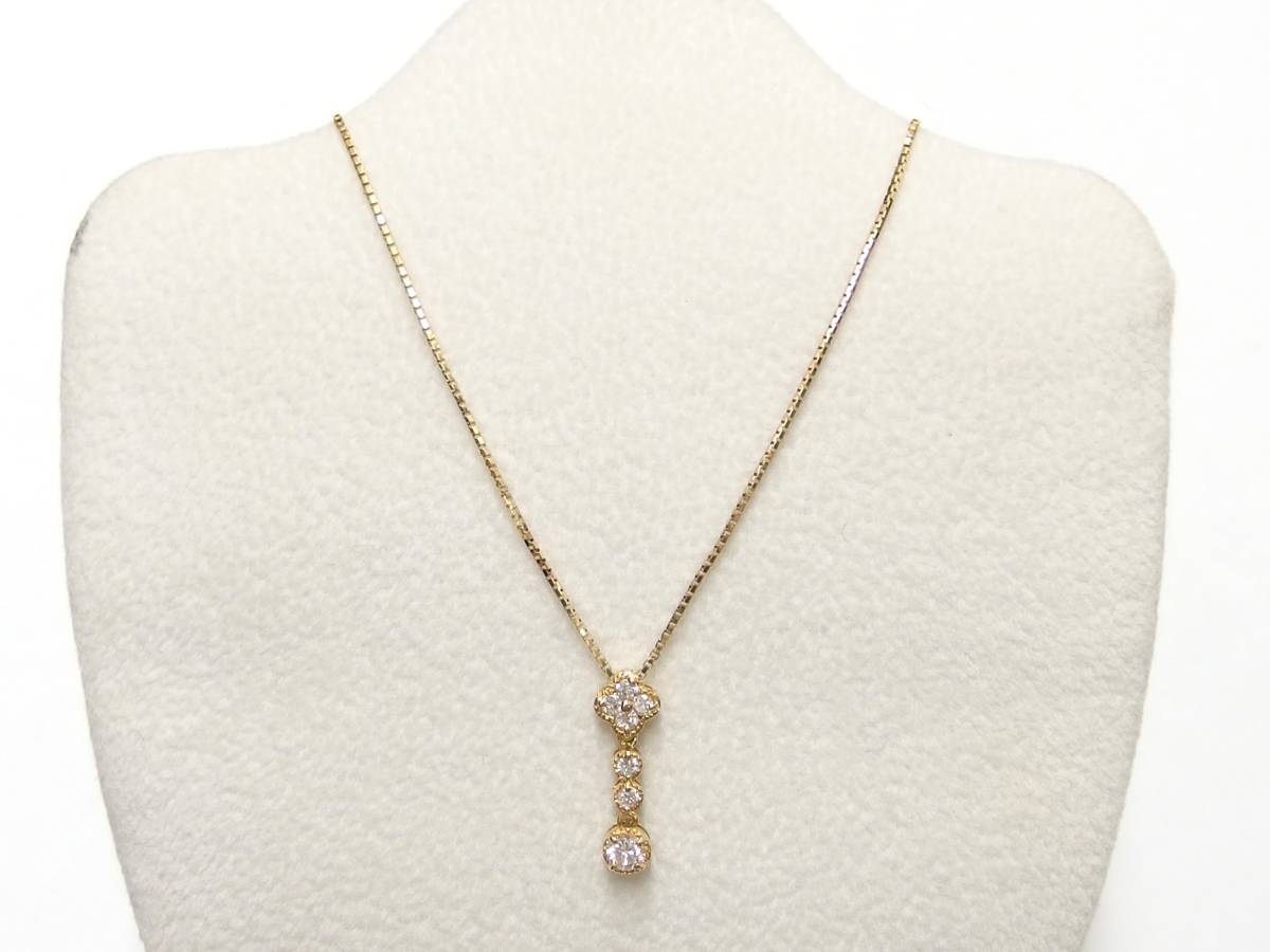 爆買い K18 D0.30ct 40cm ダイヤモンド ネックレス /R4047 - beit.io