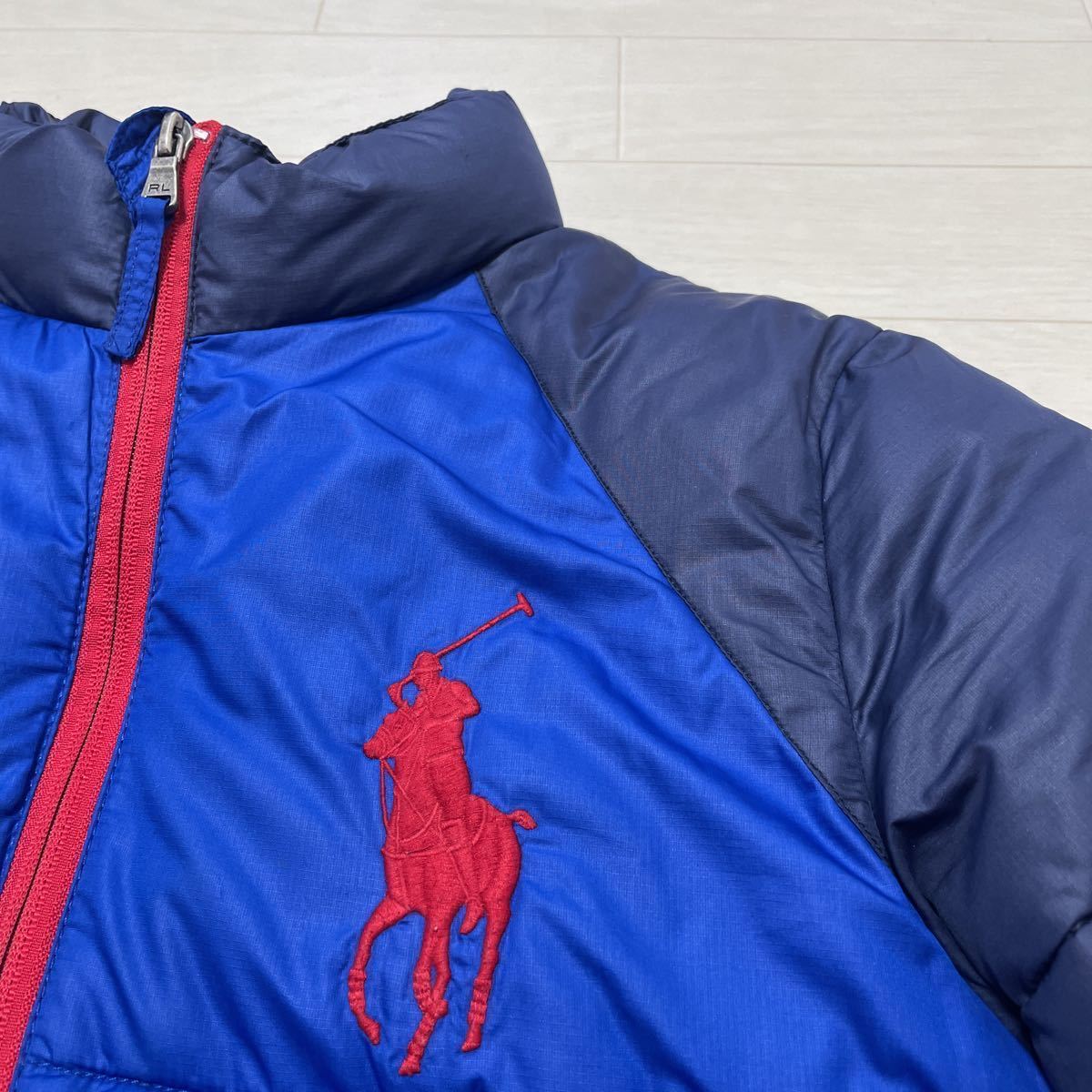 POLO RALPH LAUREN ポロラルフローレン ダウンジャケット 中綿 ビッグポニー キッズ 紺 青 サイズM （10-12）150_画像2